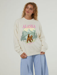 Disney Brother Bear Alaska Sweatshirt In White Hoodies & Sweatshirts Skinnydip London