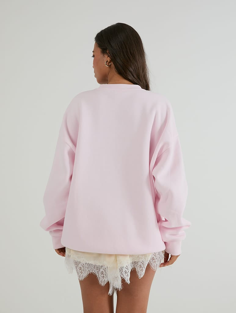 Disney Brother Bear Sweatshirt In Pink Hoodies & Sweatshirts Skinnydip London
