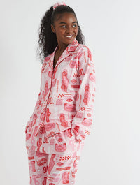 Disney Cars Pink Pyjama Set in Pink Lingerie & Nightwear Skinnydip London