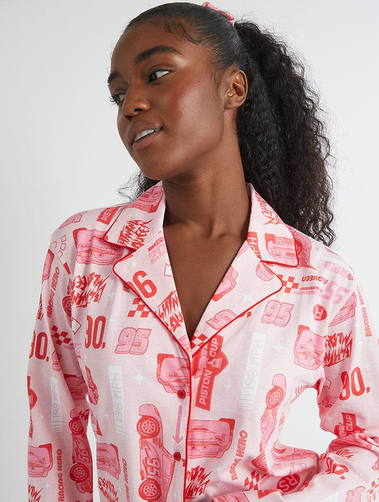 Disney Cars Pink Pyjama Set in Pink Lingerie & Nightwear Skinnydip London