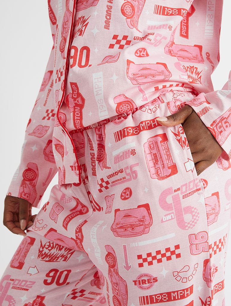 Disney Cars Pink Pyjama Set in Pink Lingerie & Nightwear Skinnydip London