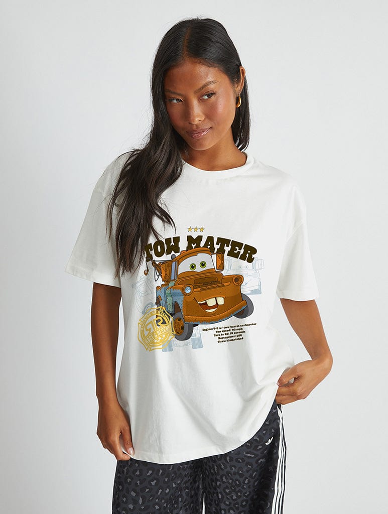 Disney Cars Tow Mater T-Shirt In White Tops & T-Shirts Skinnydip London