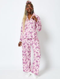 Disney Cheshire Cat Pyjama Set in Pink Lingerie & Nightwear Skinnydip London