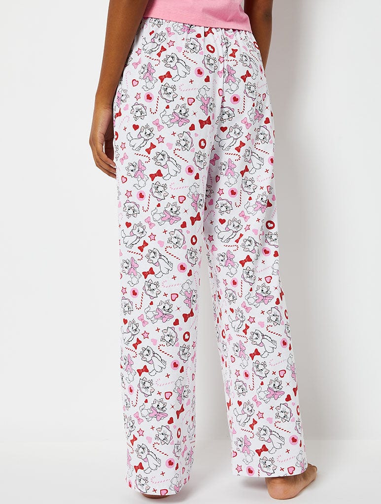 Skinnydip White Trouser Pyjama Set with Hello Kitty Print