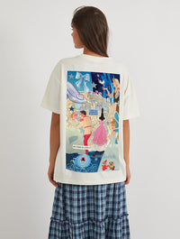 Disney Cinderella Classic Poster T-Shirt In White Tops & T-Shirts Skinnydip London