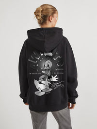 Disney Donald Duck Aw Nuts Hoodie In Black Hoodies & Sweatshirts Skinnydip London