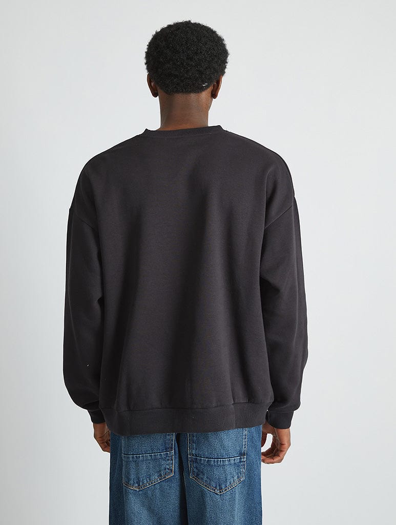 Disney Donald Duck Sweatshirt In Black Hoodies & Sweatshirts Skinnydip London