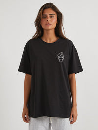 Disney Donald Signed T-Shirt In Black Tops & T-Shirts Skinnydip London