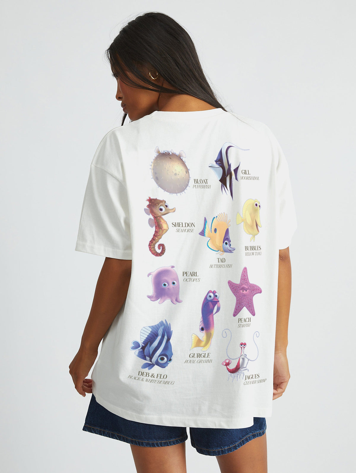 Disney Finding Nemo Inside The Tank T-Shirt In White Tops & T-Shirts Skinnydip London