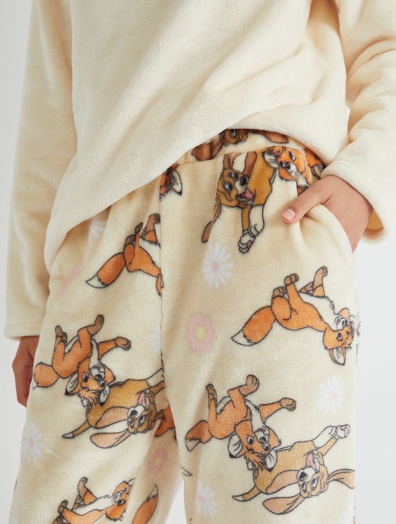 Disney Fox and The Hound Fleece Pyjama Set Lingerie & Nightwear Skinnydip London