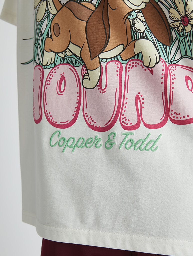 Disney Fox And The Hound Flower T-Shirt Tops & T-Shirts Skinnydip London