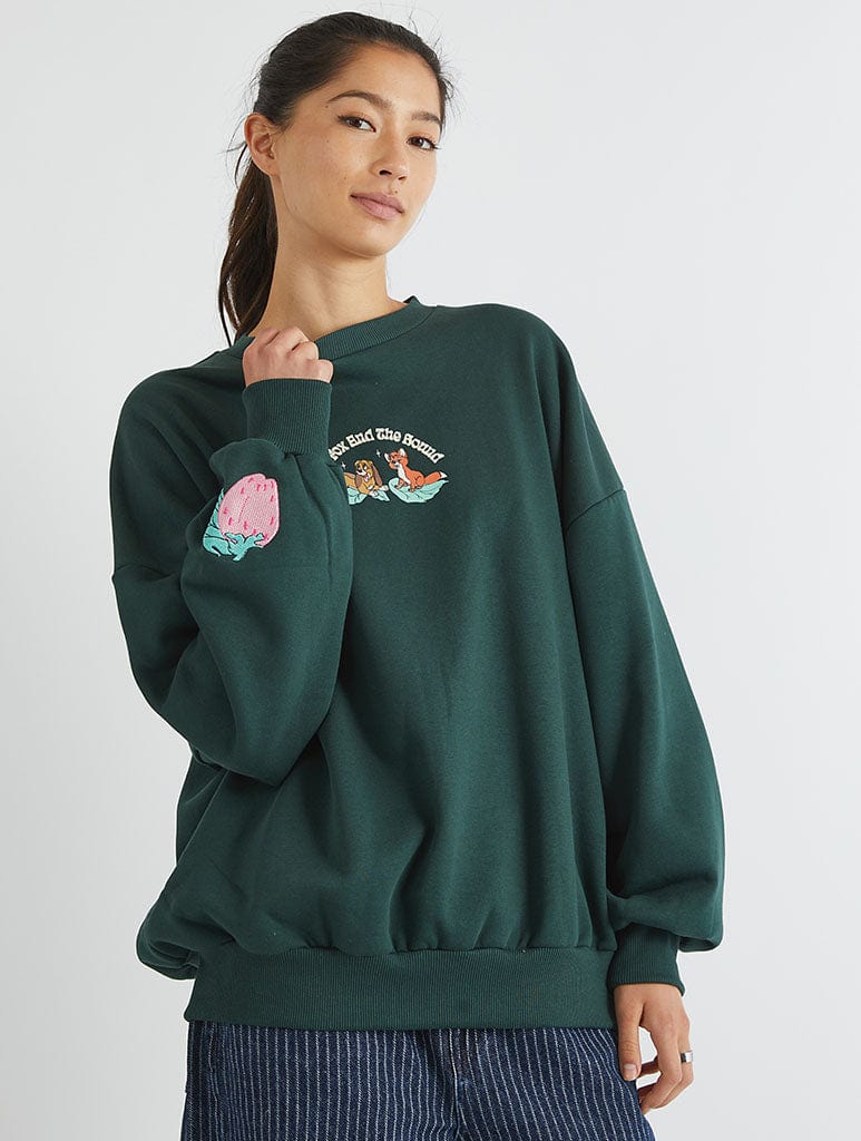 Disney Fox And The Hound Strawberry Sweatshirt Hoodies & Sweatshirts Skinnydip London
