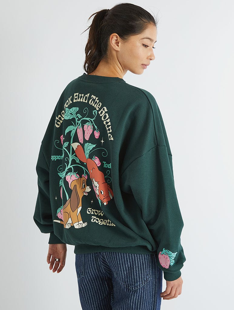Disney Fox And The Hound Strawberry Sweatshirt | Skinnydip London