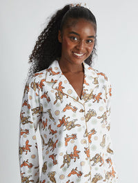 Disney Fox & the Hound Pyjama Set in Ecru Lingerie & Nightwear Skinnydip London