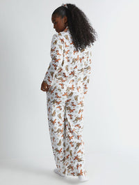 Disney Fox & the Hound Pyjama Set in Ecru Lingerie & Nightwear Skinnydip London