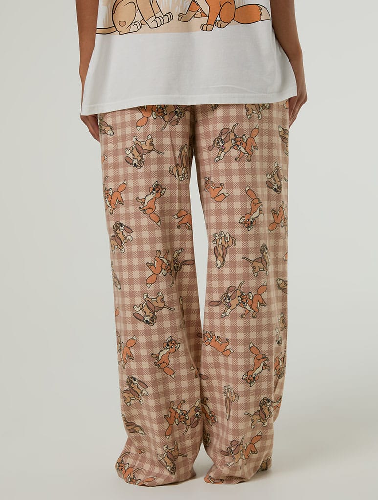 Disney Fox & The Hound T-Shirt & Trouser Set with Eye Mask Lingerie & Nightwear Skinnydip London