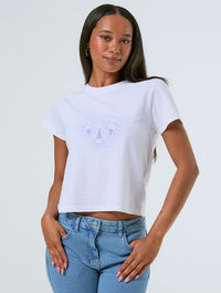Disney Frozen Silhouette Baby T-Shirt In White Tops & T-Shirts Skinnydip London