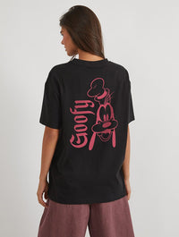 Disney Goofy T-Shirt In Black Tops & T-Shirts Skinnydip London