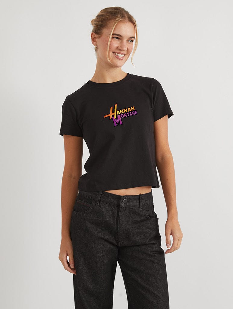 Disney Hannah Montana Baby T-Shirt In Black Tops & T-Shirts Skinnydip London