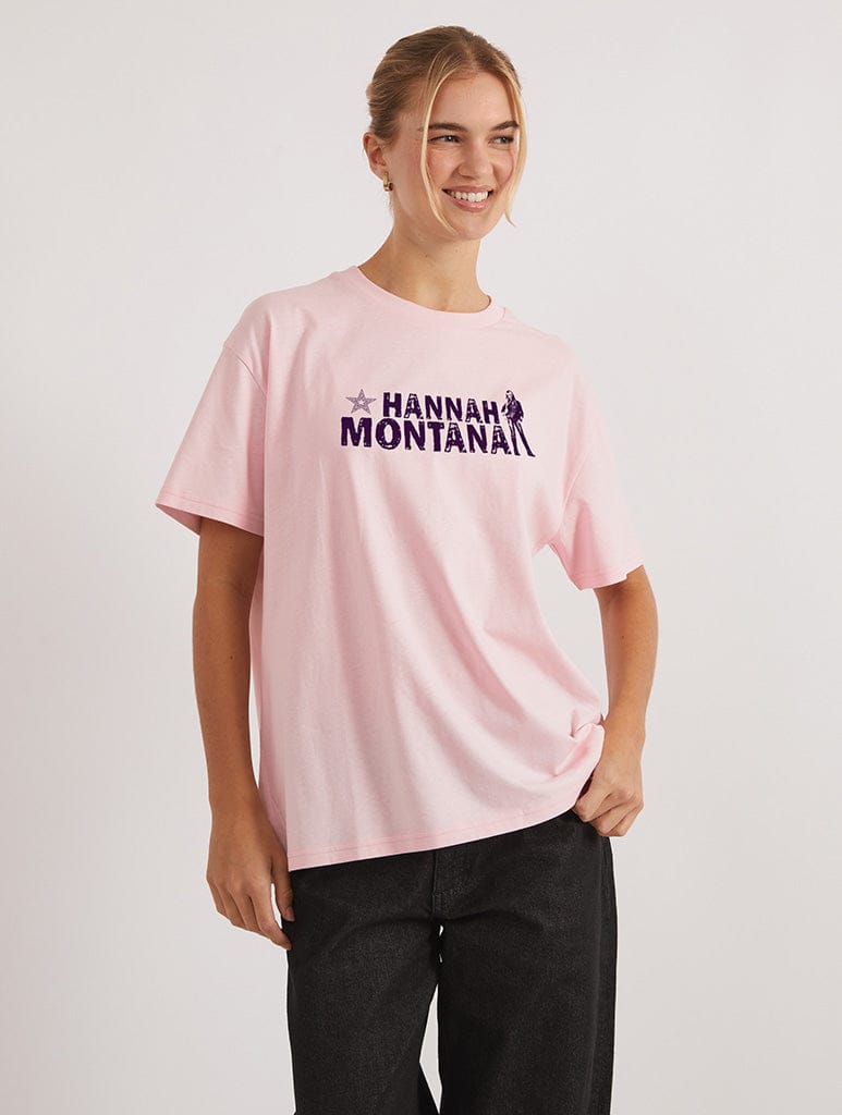 Disney Hannah Montana Secret Star T-Shirt In Pink Tops & T-Shirts Skinnydip London