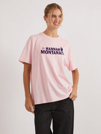 Disney Hannah Montana Secret Star T-Shirt In Pink Tops & T-Shirts Skinnydip London