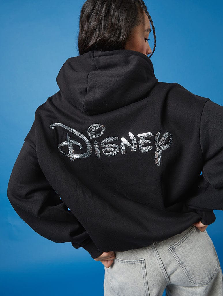 Disney Icon Hoodie in Black Hoodies & Sweatshirts Skinnydip London
