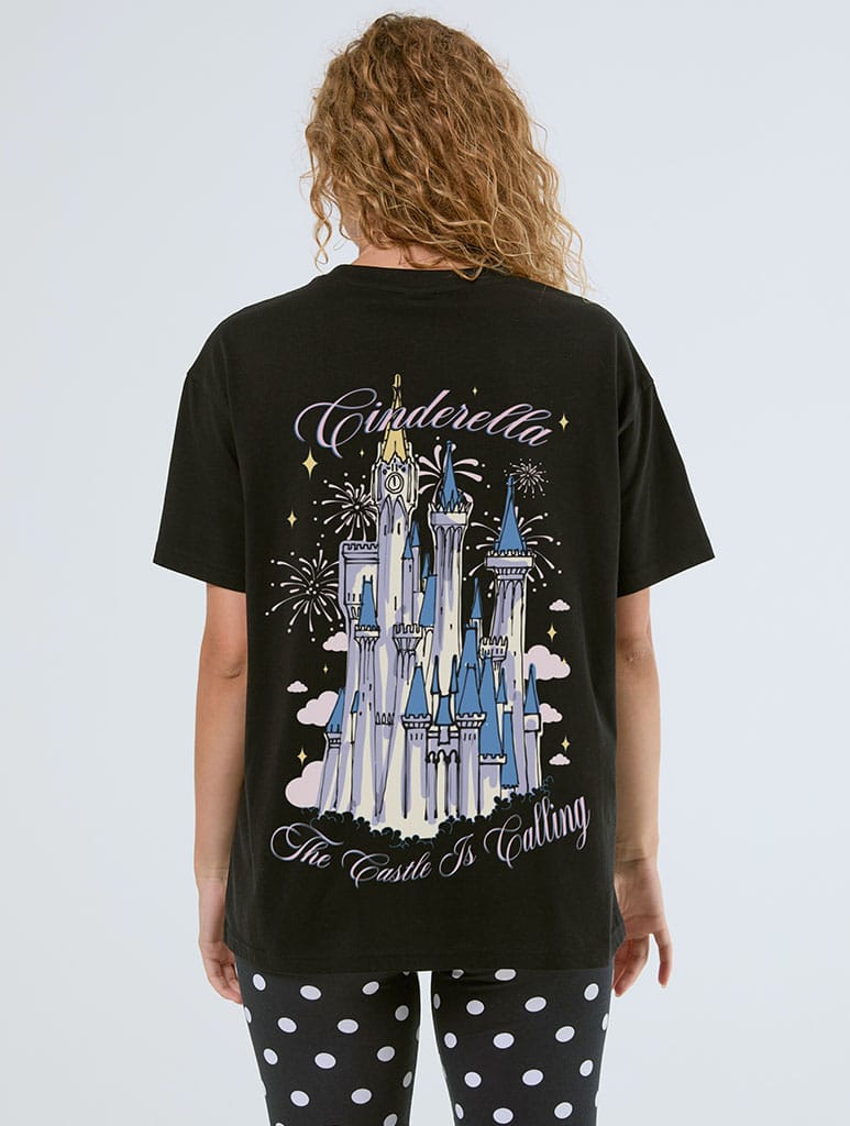Disney ‘If Lost Return Me To My Castle’ T-Shirt In Black Tops & T-Shirts Skinnydip London