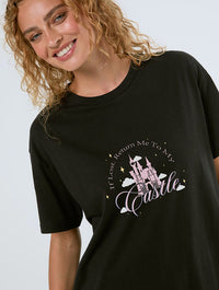Disney ‘If Lost Return Me To My Castle’ T-Shirt In Black Tops & T-Shirts Skinnydip London
