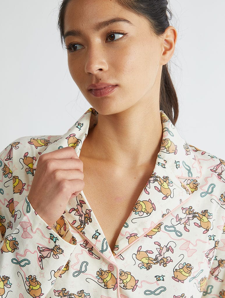 Disney Jaq & Gus Pyjama Set in Ecru Lingerie & Nightwear Skinnydip London