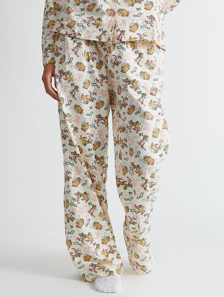 Disney Jaq & Gus Pyjama Set in Ecru Lingerie & Nightwear Skinnydip London