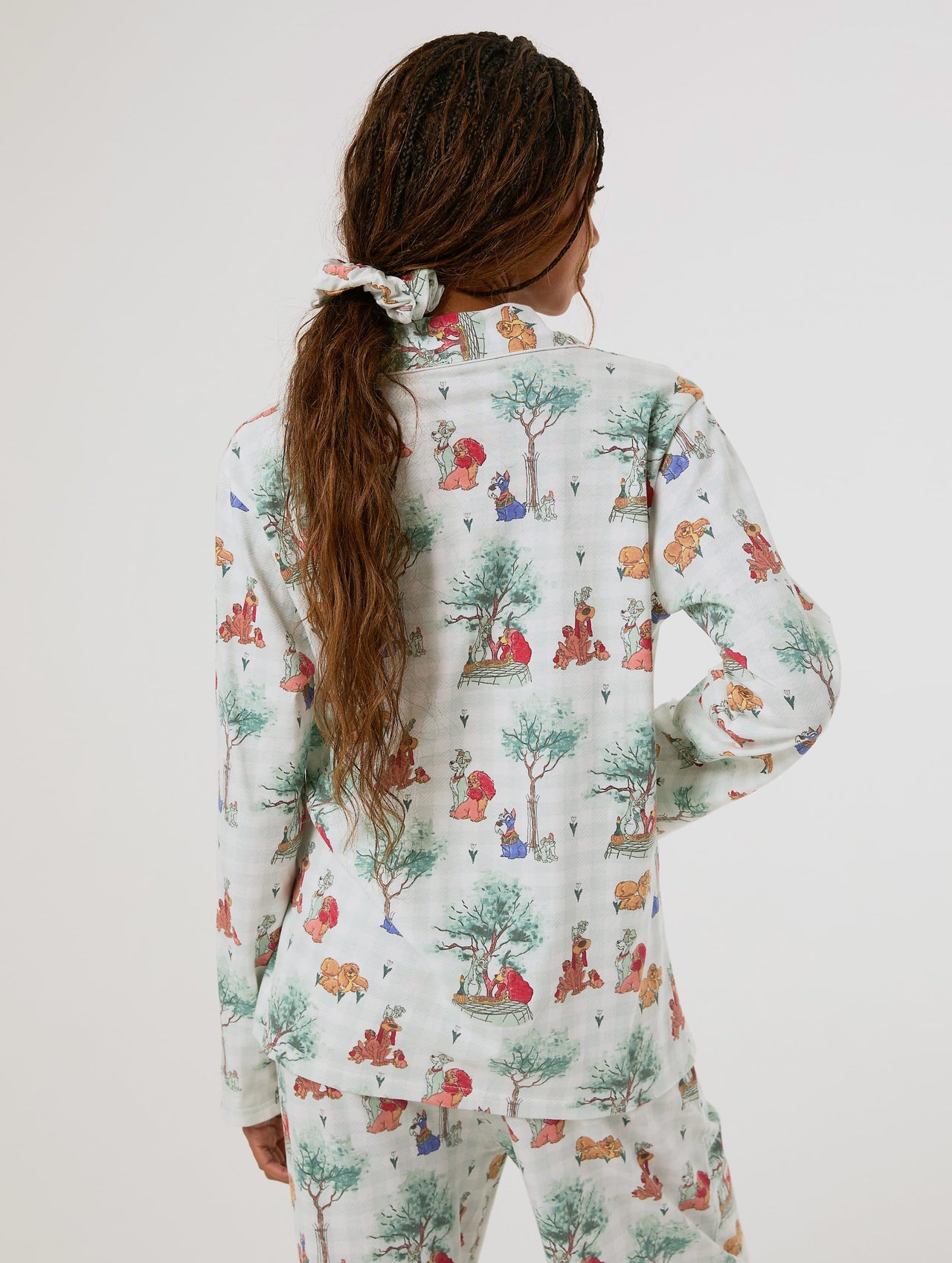 Disney Lady & The Tramp Check Pyjama Set with Scrunchie Lingerie & Nightwear Skinnydip London