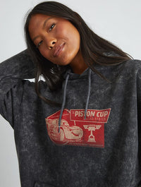 Disney Lightning McQueen Rust-Eze Hoodie In Acid Wash Hoodies & Sweatshirts Skinnydip London