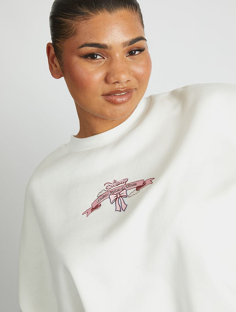 Disney Living In A Daydream Sweatshirt in Ecru Hoodies & Sweatshirts Skinnydip London