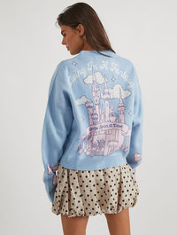 Disney Living In A Fantasy Blue Knitted Cardigan Jumpers & Cardigans Skinnydip London