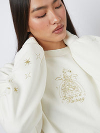 Disney Living in A Fantasy Gold Embroidered Sweatshirt Hoodies & Sweatshirts Skinnydip London