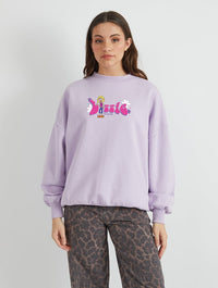 Disney Lizzie McGuire 'Oh Puh-Lease' Sweatshirt In Lilac Hoodies & Sweatshirts Skinnydip London