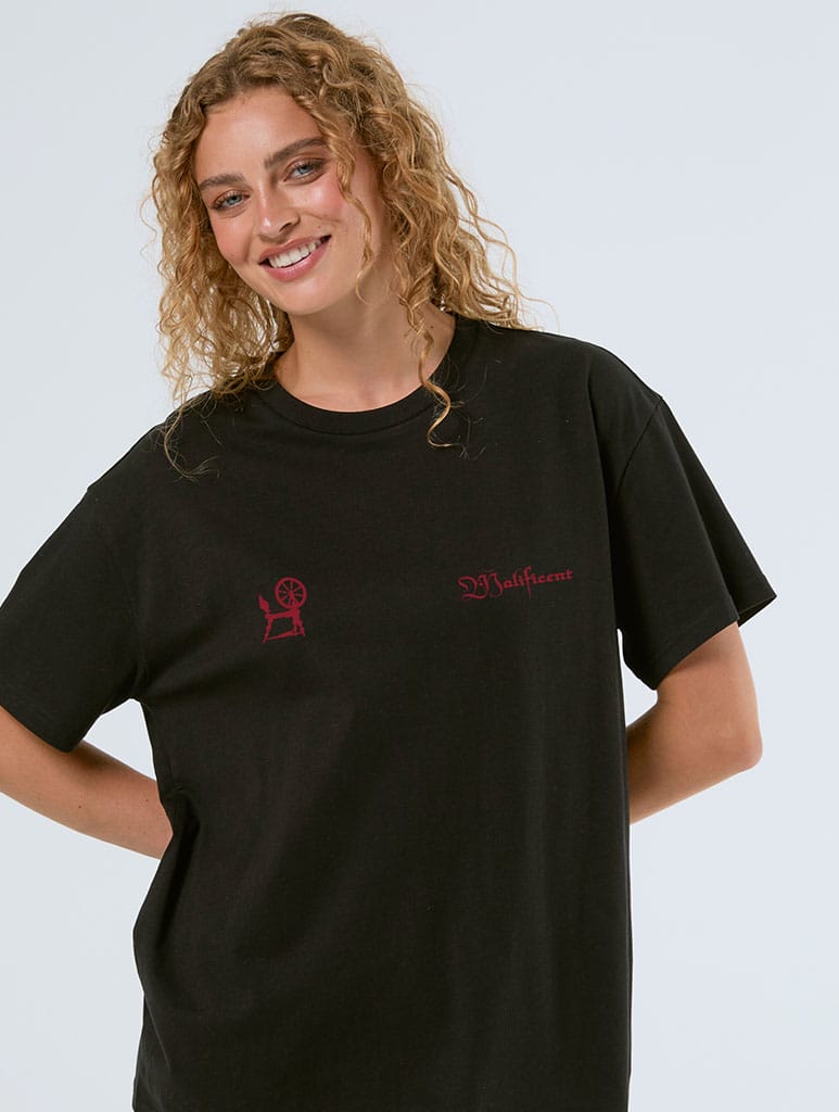 Disney Maleficent Poster T-Shirt In Black - Design Correcting Tops & T-Shirts Skinnydip London