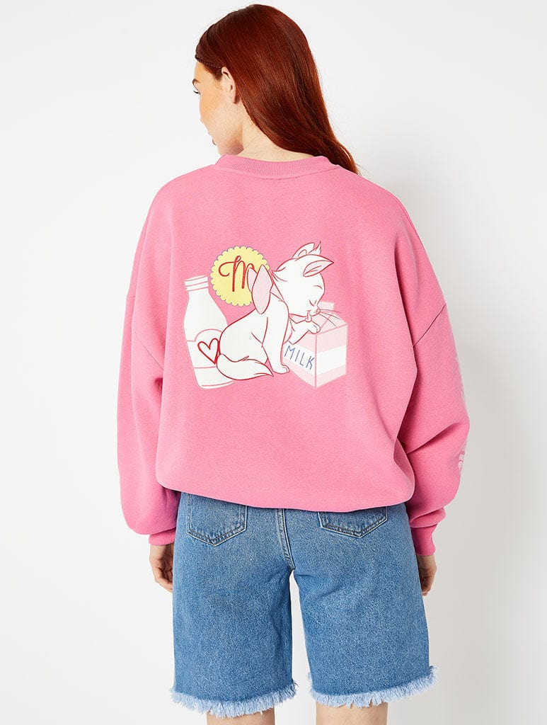 Disney Marie Purrrfect Pink Sweatshirt Hoodies & Sweatshirts Skinnydip London