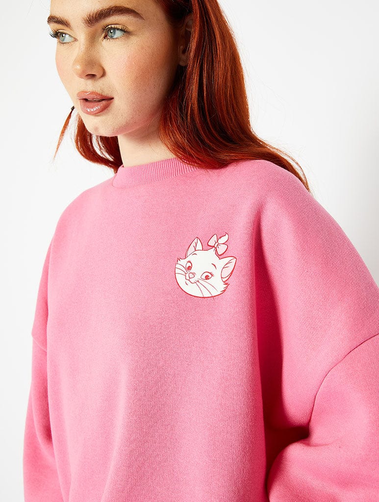 Disney Marie Purrrfect Pink Sweatshirt Hoodies & Sweatshirts Skinnydip London