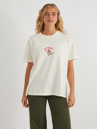 Disney Mickey And Minnie Be Merry T-Shirt in White Tops & T-Shirts Skinnydip London