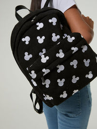 Disney Mickey Gingham Black Cord Backpack Backpacks Skinnydip London