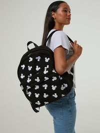 Disney Mickey Gingham Black Cord Backpack Backpacks Skinnydip London