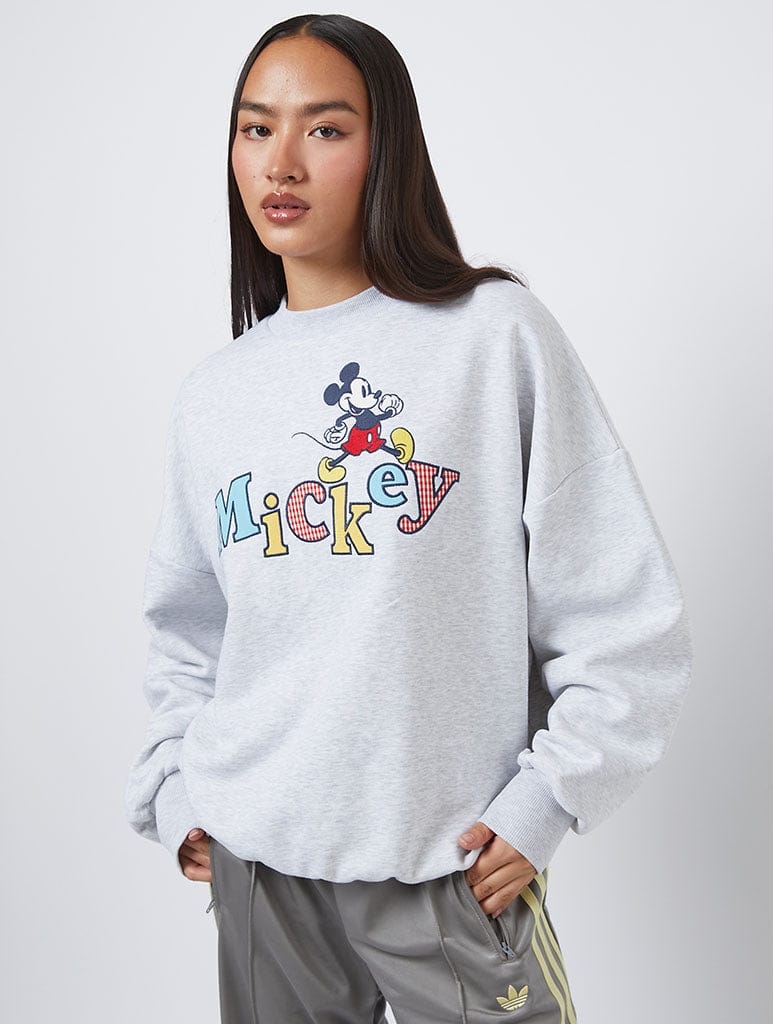 Disney Mickey Gingham Sweatshirt Hoodies & Sweatshirts Skinnydip London