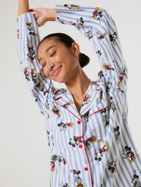 Disney Mickey & Minnie Stripe Pyjama Set with Scrunchie Lingerie & Nightwear Skinnydip London