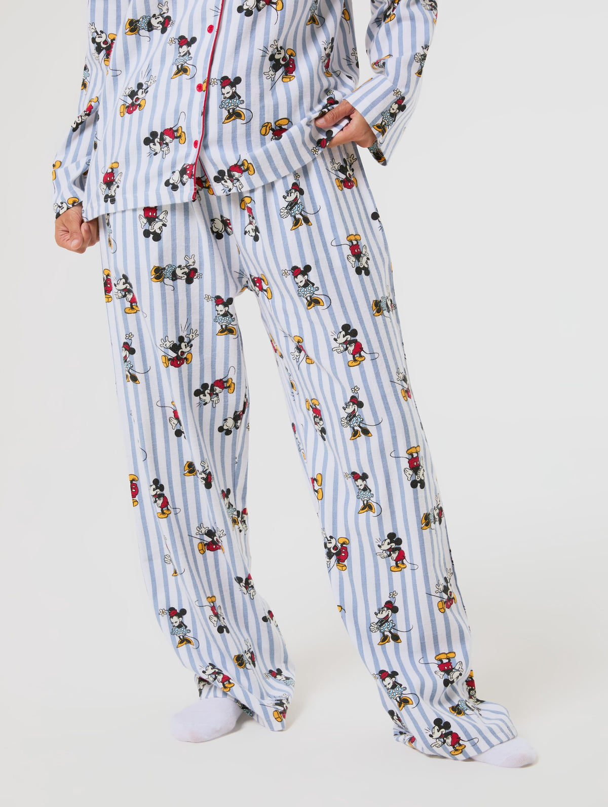 Disney Mickey & Minnie Stripe Pyjama Set with Scrunchie Lingerie & Nightwear Skinnydip London