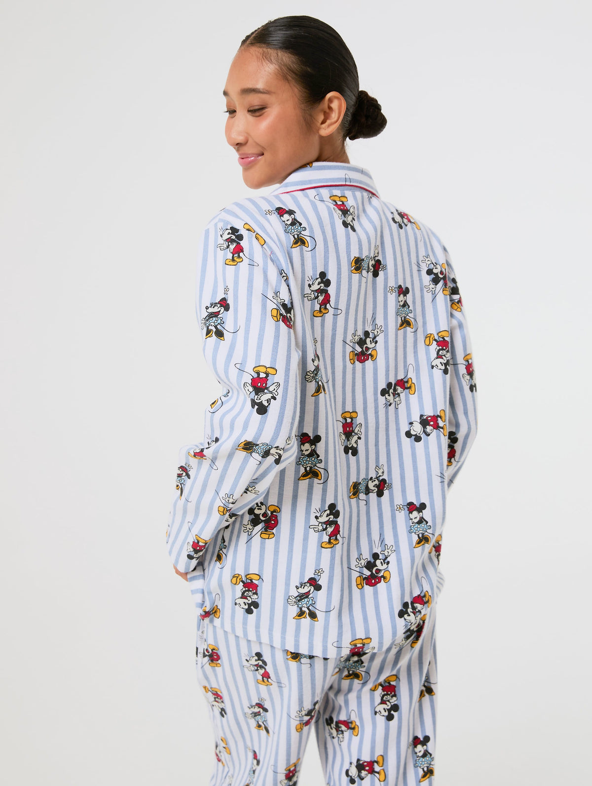 Disney Mickey & Minnie Stripe Pyjama Set with Scrunchie Lingerie & Nightwear Skinnydip London
