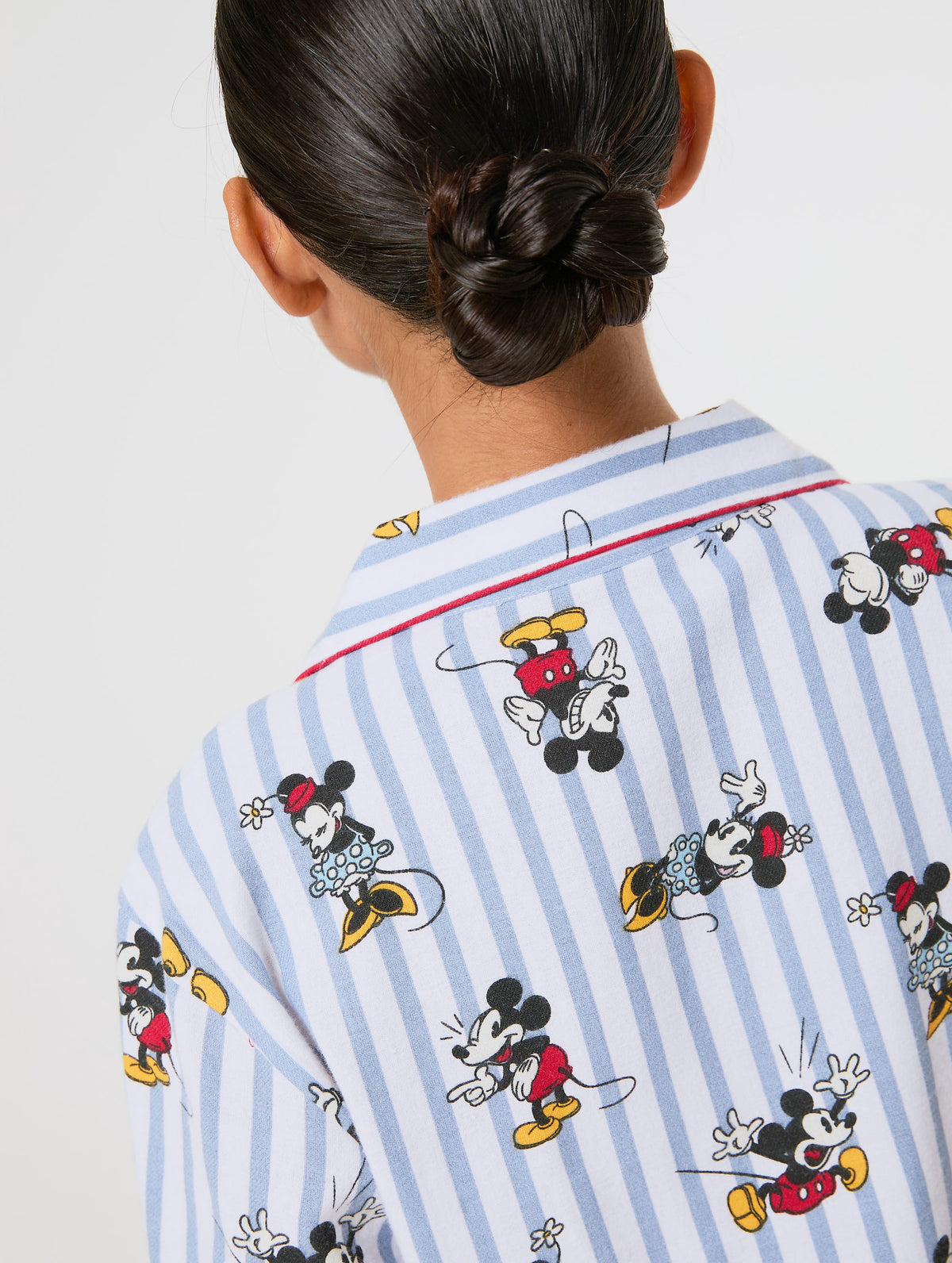 Disney Mickey & Minnie Stripe Pyjama Set with Scrunchie Lingerie & Nightwear Skinnydip London