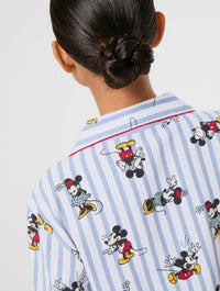 Disney Mickey & Minnie Stripe Pyjama Set with Scrunchie Lingerie & Nightwear Skinnydip London