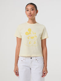 Disney Mickey Mouse Baby T-Shirt In Butter Yellow Tops & T-Shirts Skinnydip London