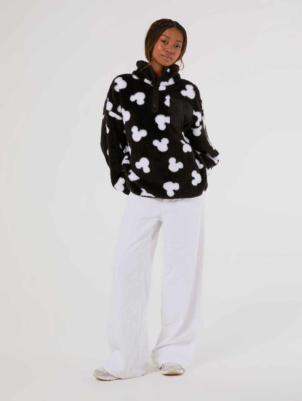 Disney Mickey Mouse Black Fleece Jacket Clothing : Jacket : Outerwear Skinnydip London